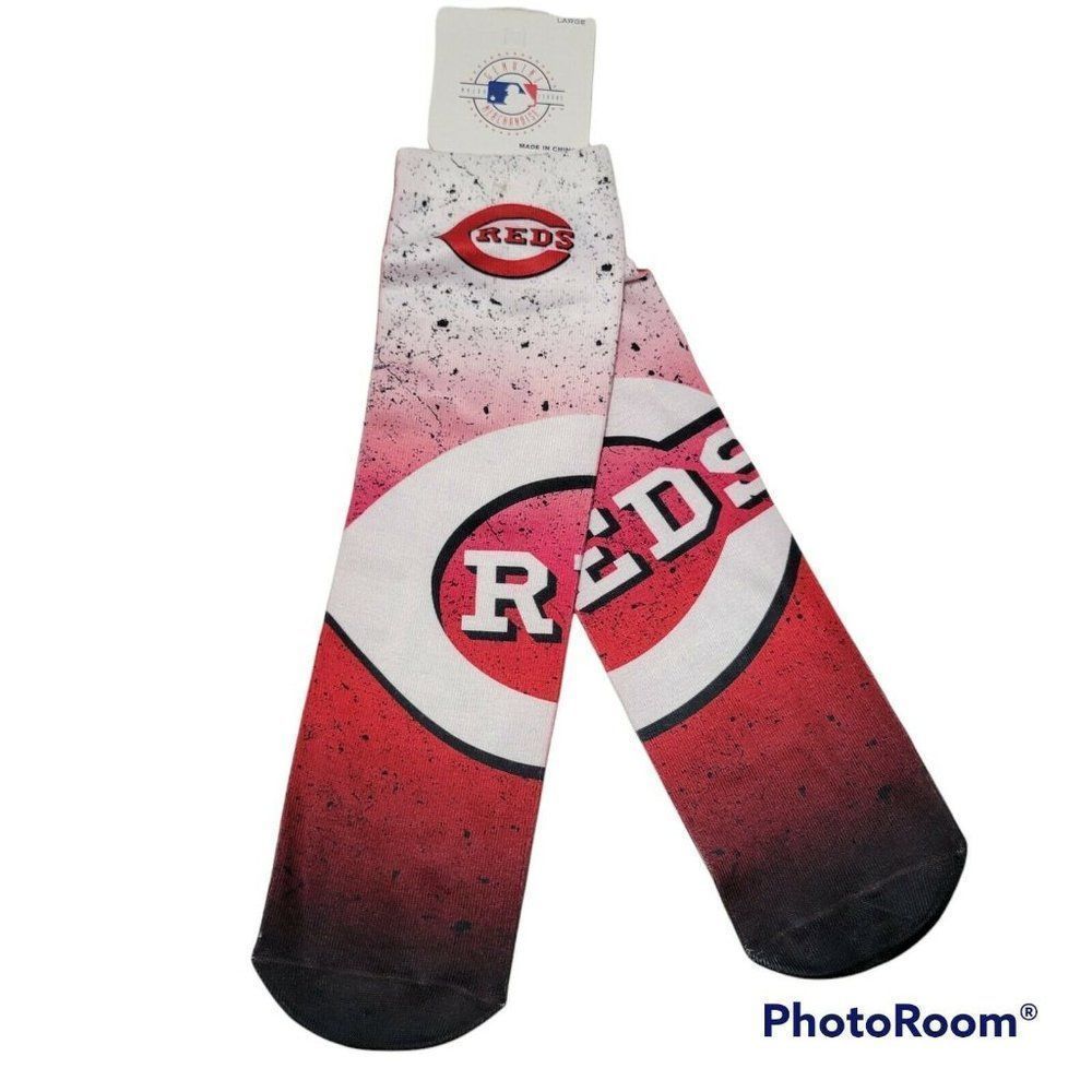 Cincinnati Reds Socks‎ Mens Size Large 10-13 Baseball MLB Sublimated Team NEW